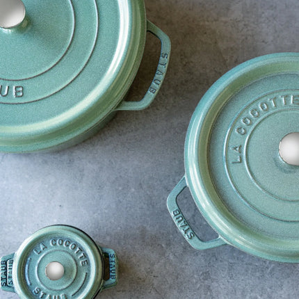 STAUB | Mini Cocotte Round Enamelled Cast Iron Casserole Dish – Ø10 cm - Sage Green
