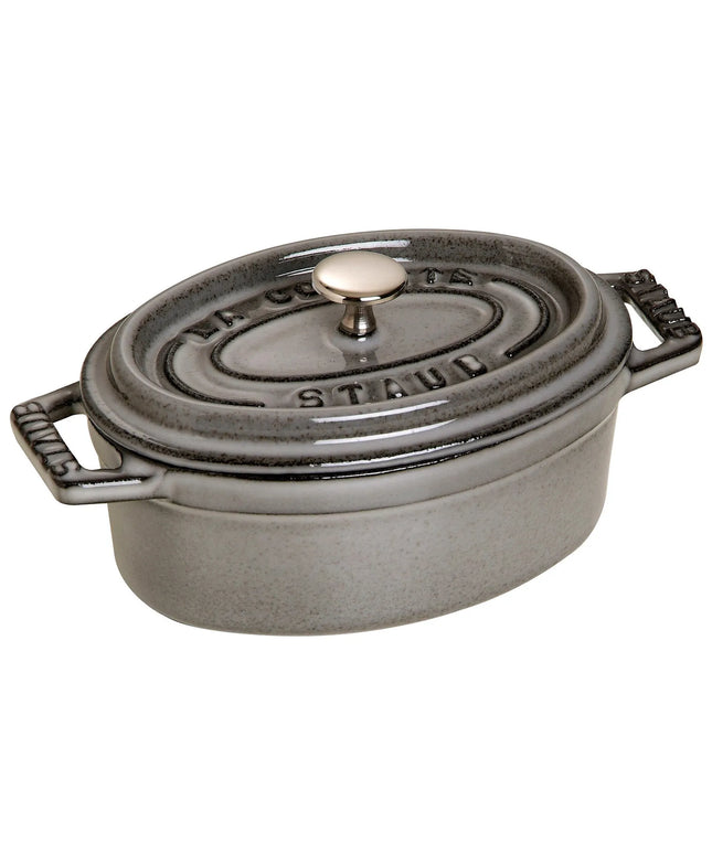 STAUB | Mini Cocotte Round Enamelled Cast Iron Casserole Dish – Ø 110 mm – Graphite Grey