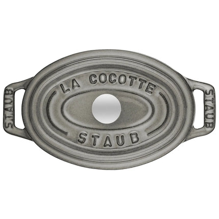 STAUB | Mini Cocotte Round Enamelled Cast Iron Casserole Dish – Ø 110 mm – Graphite Grey