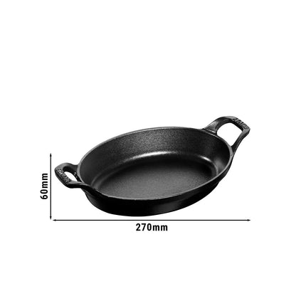 STAUB | Oval Cast Iron Baking Dish – 210 mm - Black - Oven & Serving