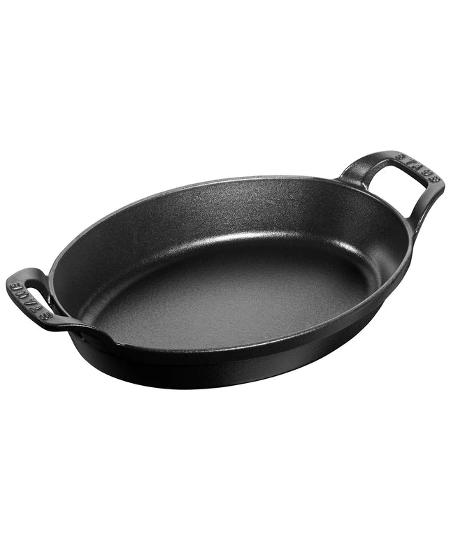 STAUB | Oval Cast Iron Baking Dish – 240 mm - Black - Stackable, Oven & Grill