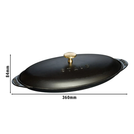 STAUB | Oval Cast Iron Baking Dish – 310 mm - Black - Grill & Oven