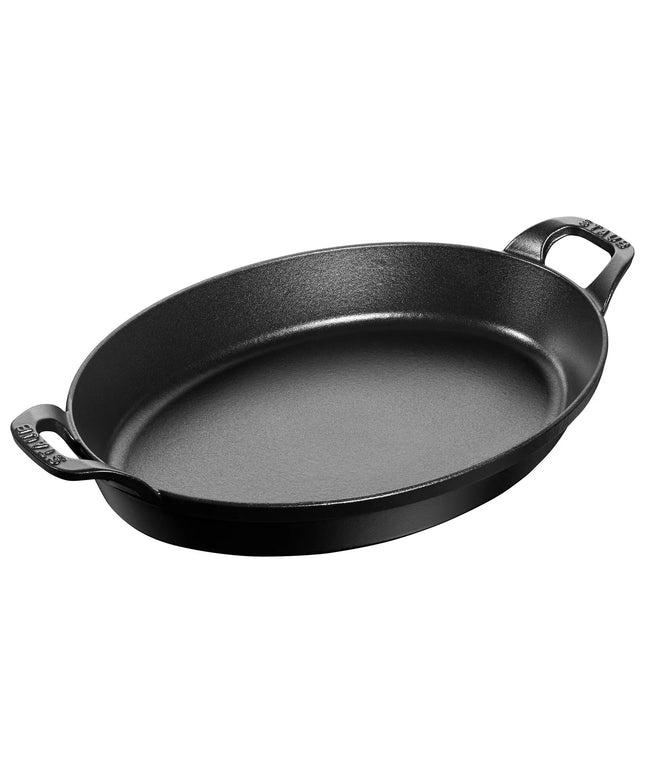 STAUB | Oval Cast Iron Baking Dish – 320 mm - Black - Stackable, Oven to 240°C