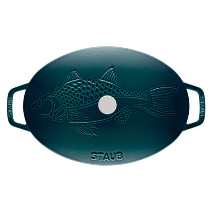 STAUB | Oval Cast Iron Casserole with Lid – 330 mm - Black - Induction, Grill & Oven