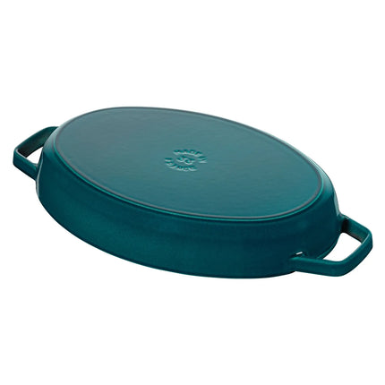 STAUB | Oval Cast Iron Casserole with Lid – 330 mm - Black - Induction, Grill & Oven