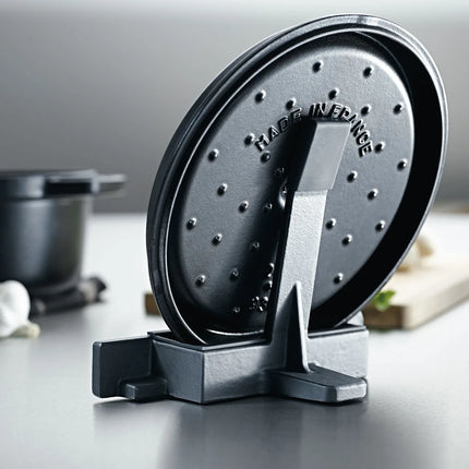 STAUB | Pot Lid Holder Stand – 200 × 330 mm - Cast Iron - Black