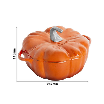 STAUB | Pumpkin Cocotte Enamelled Cast Iron Casserole Dish – Ø 240 mm – Cinnamon