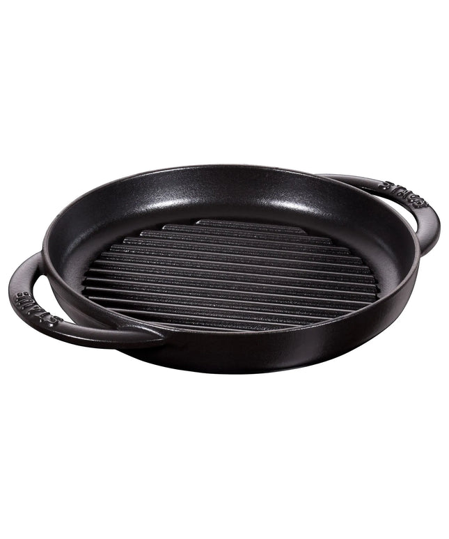 STAUB | Pure Grill Round Cast Iron Grill Pan – Ø23 cm - Black