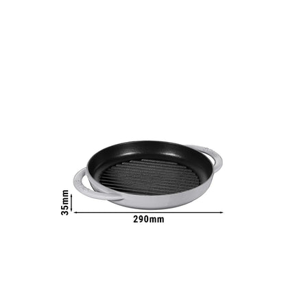 STAUB | Pure Grill Round Cast Iron Grill Pan – Ø23 cm - Graphite Grey