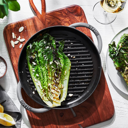 STAUB | Pure Grill Round Cast Iron Grill Pan – Ø23 cm - Graphite Grey