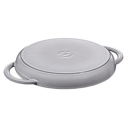 STAUB | Pure Grill Round Cast Iron Grill Pan – Ø26 cm - Graphite Grey - No Side Handles, Deep Grill Ridges
