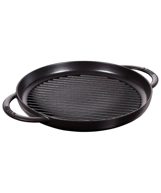 STAUB | Pure Grill Round Cast Iron Grill Pan – Ø30 cm - Black