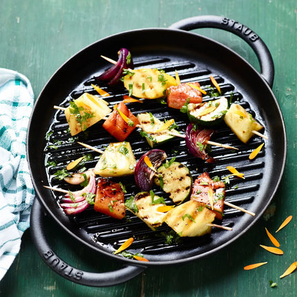 STAUB | Pure Grill Round Cast Iron Grill Pan – Ø30 cm - Black