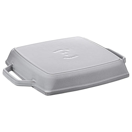 STAUB | Pure Grill Square Cast Iron Grill Pan – 23x23 cm - Graphite Grey - Non-Stick, Induction Only