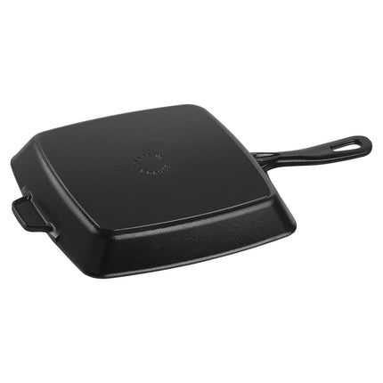 STAUB | Pure Grill Square Cast Iron Grill Pan – 26x26 cm - Black - American Grill, Enamelled Interior