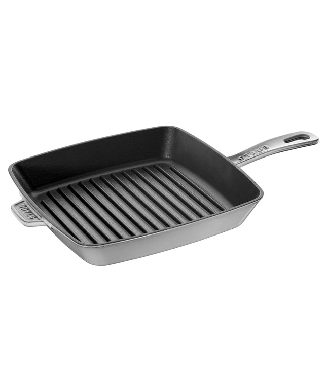 STAUB | Pure Grill Square Cast Iron Grill Pan – 26x26 cm - Graphite Grey - American Grill