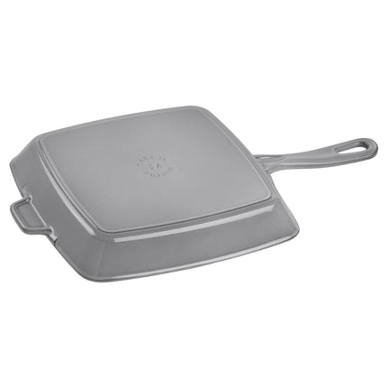 STAUB | Pure Grill Square Cast Iron Grill Pan – 26x26 cm - Graphite Grey - American Grill