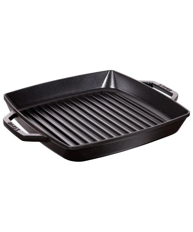 STAUB | Pure Grill Square Cast Iron Grill Pan – 28x28 cm - Black - Non-Stick, Induction Only