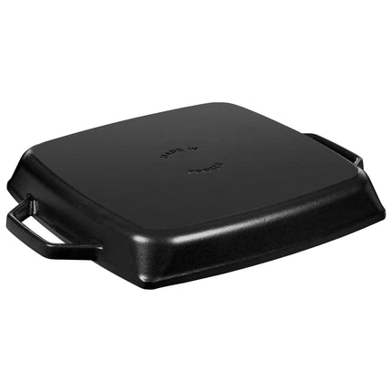 STAUB | Pure Grill Square Cast Iron Grill Pan – 28x28 cm - Black - Non-Stick, Induction Only