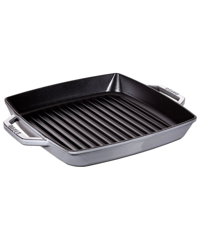 STAUB | Pure Grill Square Cast Iron Grill Pan – 28x28 cm - Graphite Grey
