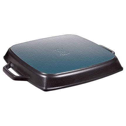 STAUB | Pure Grill Square Cast Iron Grill Pan – 33x33 cm - Black - Uncoated Interior