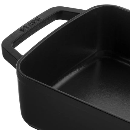 STAUB | Rectangular Cast Iron Baking Dish – 300x200 mm - Black - Grill & Oven
