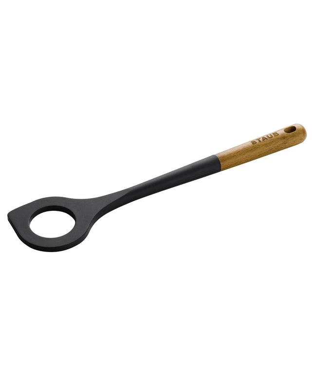 STAUB | Risotto Serving Spoon – Silicone Head - Non-Stick Safe - 31 cm - Acacia Handle