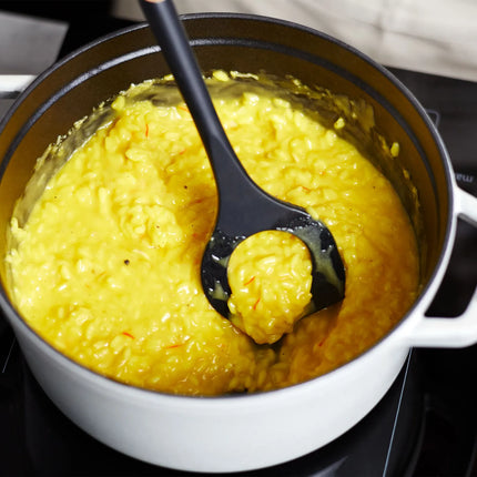 STAUB | Risotto Serving Spoon – Silicone Head - Non-Stick Safe - 31 cm - Acacia Handle