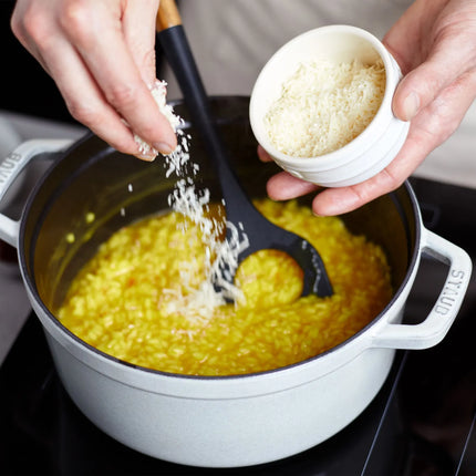 STAUB | Risotto Serving Spoon – Silicone Head - Non-Stick Safe - 31 cm - Acacia Handle