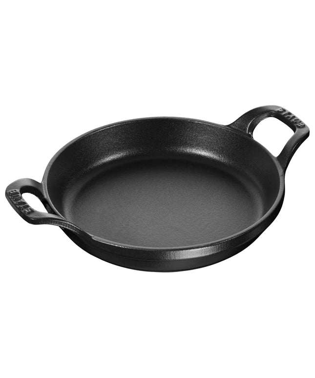 STAUB | Round Cast Iron Baking Dish – Ø 12 cm - Black - Stackable, Grill/Oven