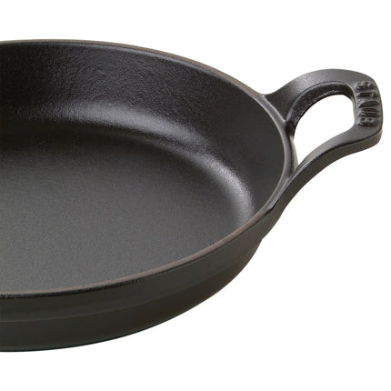 STAUB | Round Cast Iron Baking Dish – Ø 16 cm - Black - Stackable, Grill/Oven