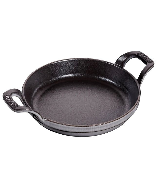 STAUB | Round Cast Iron Baking Dish – Ø 16 cm - Graphite Grey - Stackable, Grill/Oven