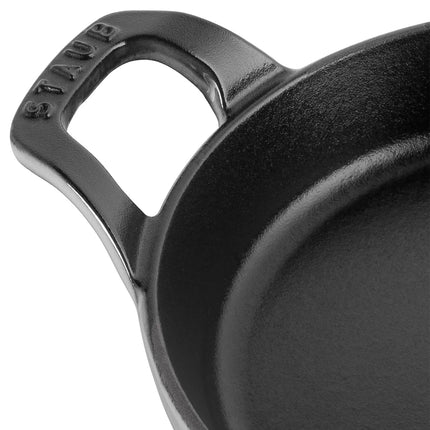 STAUB | Round Cast Iron Baking Dish – Ø 16 cm - Graphite Grey - Stackable, Grill/Oven