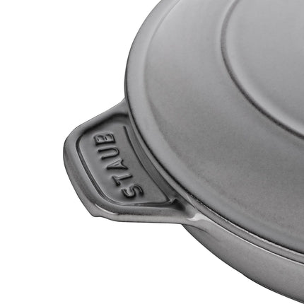 STAUB | Round Cast Iron Casserole with Lid – Ø 20 cm - Graphite Grey - Grill & Oven