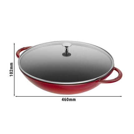 STAUB | Round Cast Iron Serving Dish – Ø 37 cm - Cherry Red