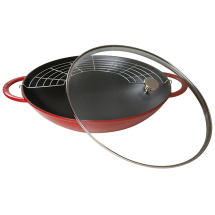 STAUB | Round Cast Iron Serving Dish – Ø 37 cm - Cherry Red