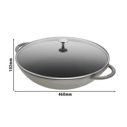 STAUB | Round Cast Iron Serving Dish – Ø 37 cm - Graphite Grey