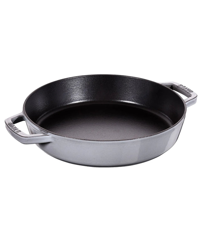 STAUB| Round Enameled Cast Iron Skillet Frying Pan – No Pour Spout