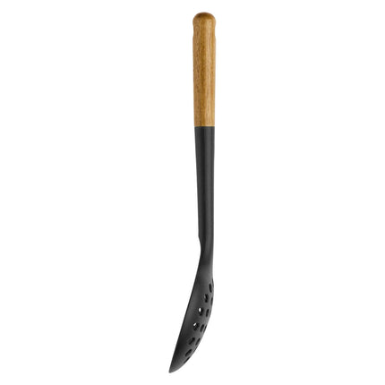 STAUB | Skimmer – Silicone - 31 cm - Black - Acacia Wood Handle - Non-Stick Safe