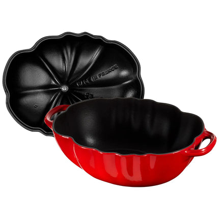 STAUB | Tomato Cocotte Enamelled Cast Iron Casserole Dish – Ø 250 mm – Cherry Red