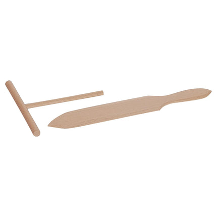 STAUB | Wok Turner Spatula – 30 cm - Beech Wood Blade - Oak Handle - Nonstick Safe