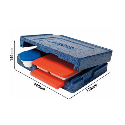 SumUp (10 pieces) THERMO FUTURE BOX | Thermobox DINNER +2 HOT PACK - Blue