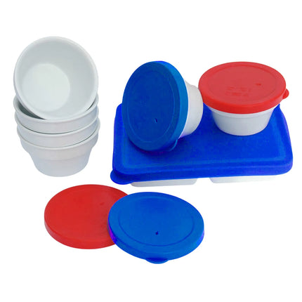 SumUp (100 pieces) THERMO FUTURE BOX | Silicone lid for side dish tray - 300ml - Round - Blue