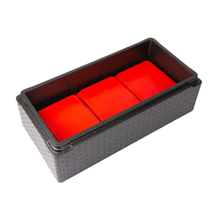 SumUp (3 pieces) THERMO FUTURE BOX | Thermobox MENU 3 PLUS - 23 liters - Black