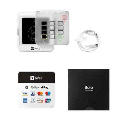 SumUp Solo – Card Reader – with Charging Dock & Keypad Protective Cover
