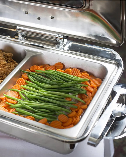 Tablecraft CW40160 Full Size Chafer w/ Lift-off Lid & Electric Heat