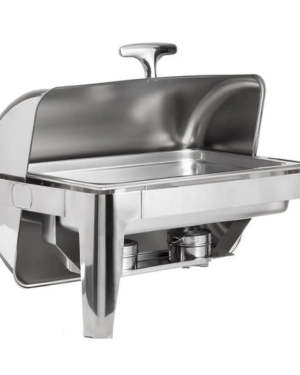 Tablecraft CW40167 Full Size Chafer w/ Roll-Top Lid & Chafing Fuel Heat