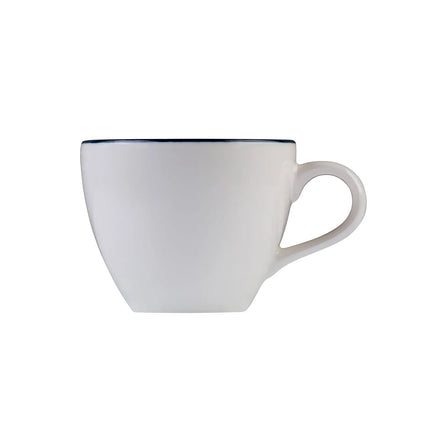 Tách Espresso Modest Mikasa Hospitality 5321445 60 ml - Sứ Cao Cấp, Trắng/Xanh Navy