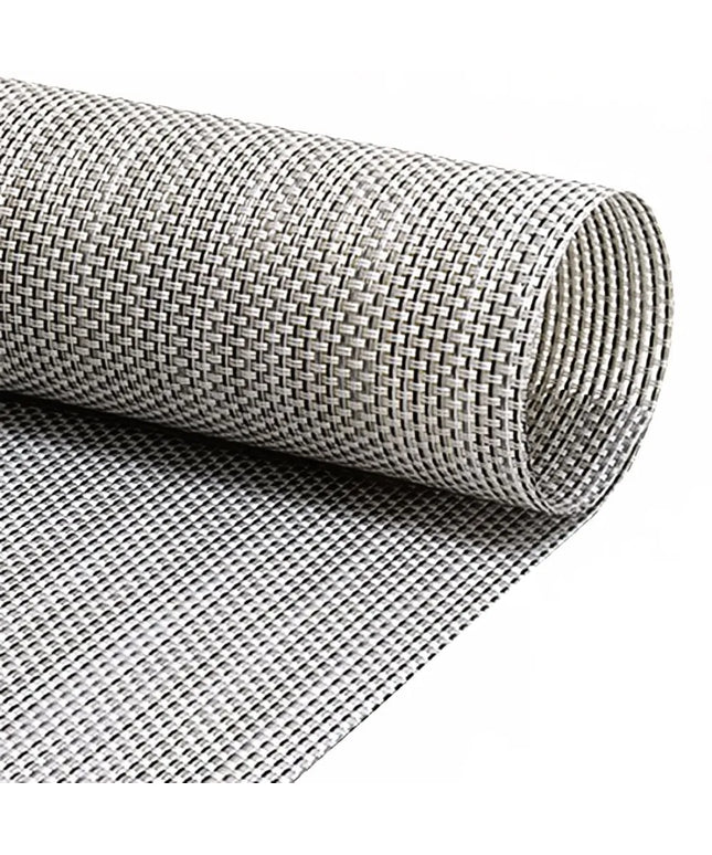 Tấm Lót Bàn Chữ Nhật Front of the House XPM098GYV83 Màu Xám 40.6 x 30.5 cm, Vinyl Dệt Metroweave®