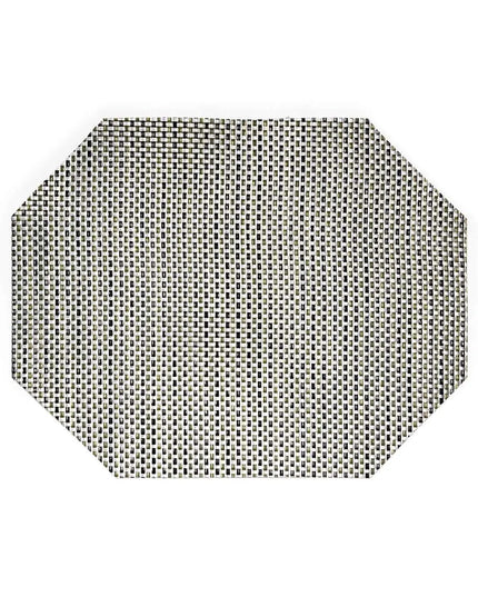 Tấm Lót Bàn Chữ Nhật Màu Bạc Front of the House RTL010SIV83 46.4 x 30.5 cm, Vinyl Dệt, Metroweave®